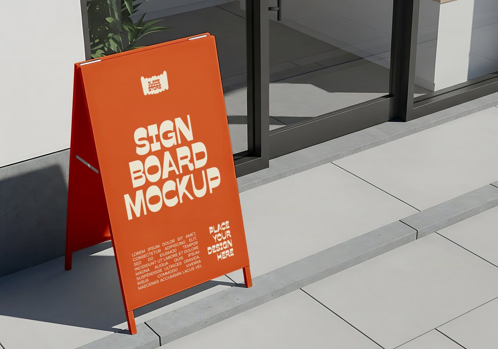 Premium Branding Orange Juice Store Mockup — image 4