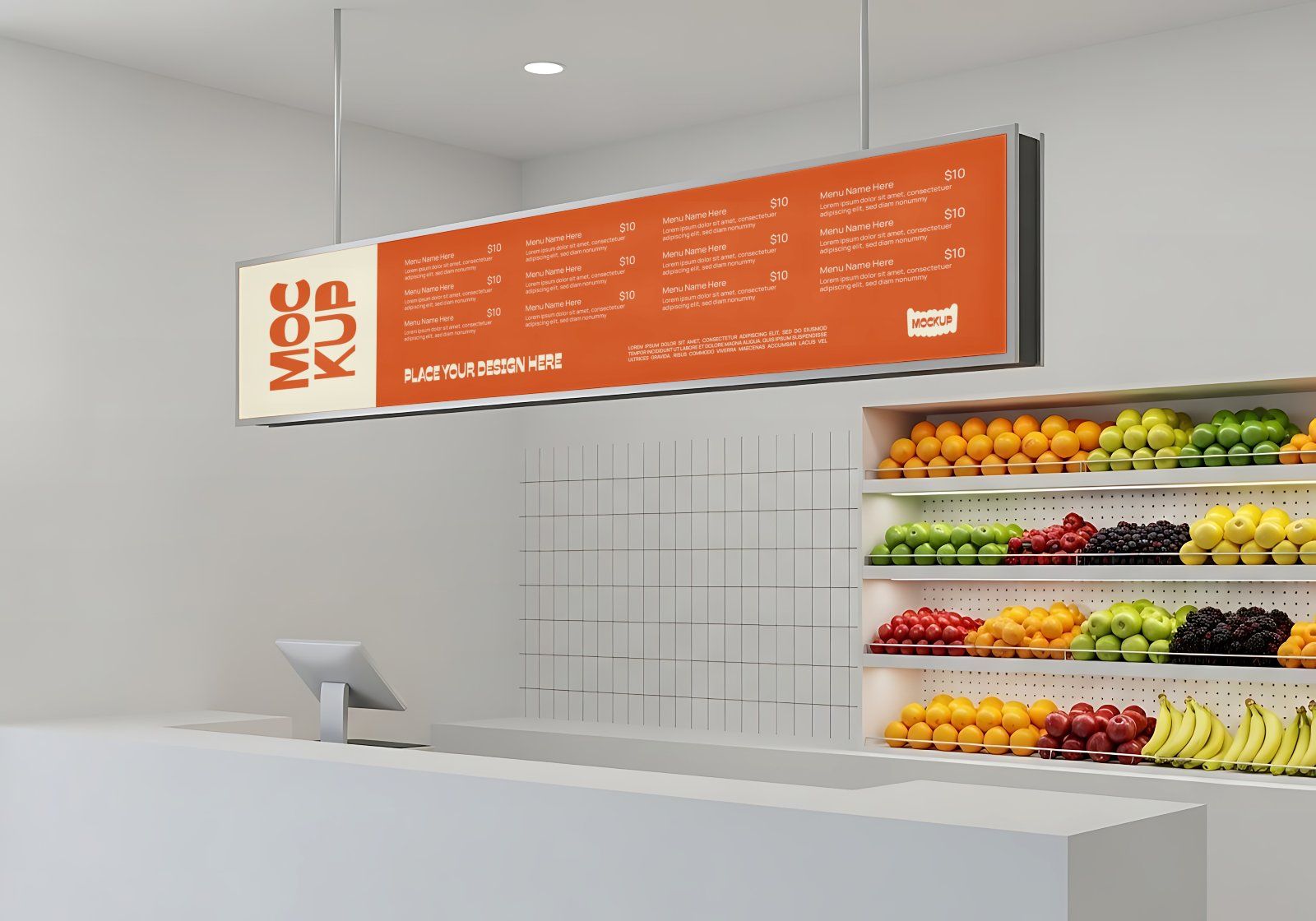 Premium Branding Orange Juice Store Mockup — image 10