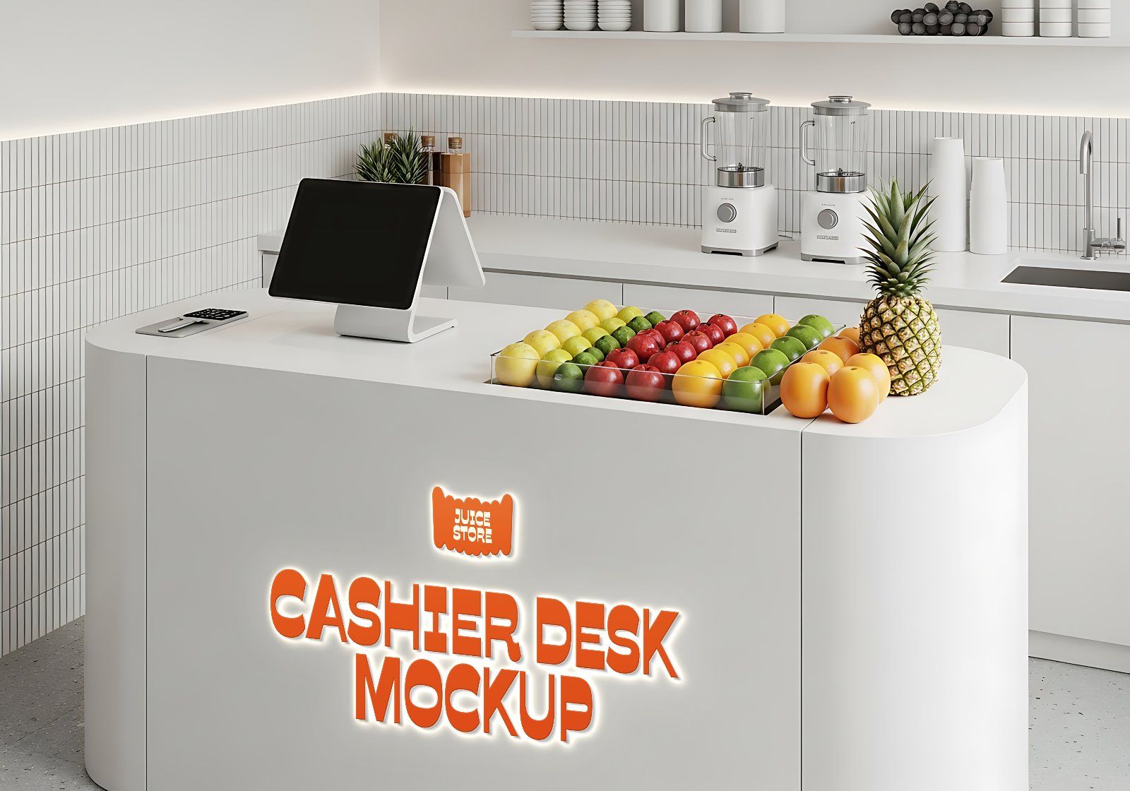 Premium Branding Orange Juice Store Mockup — image 16