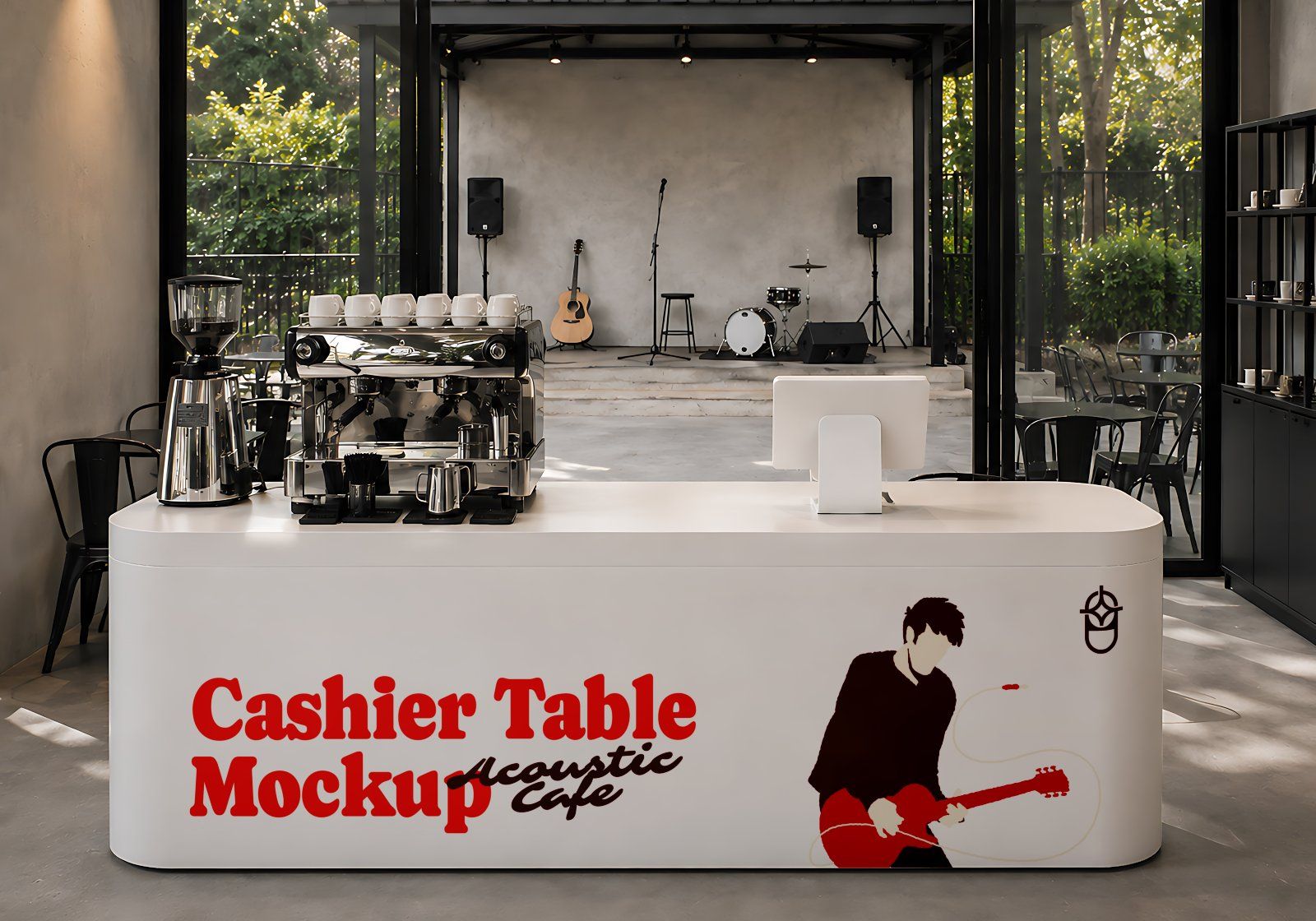 Premium Live Music Cafe Branding Mockup Bundle – 15 Aesthetic PSD Scenes for Coffee Shop & Acoustic — image 18