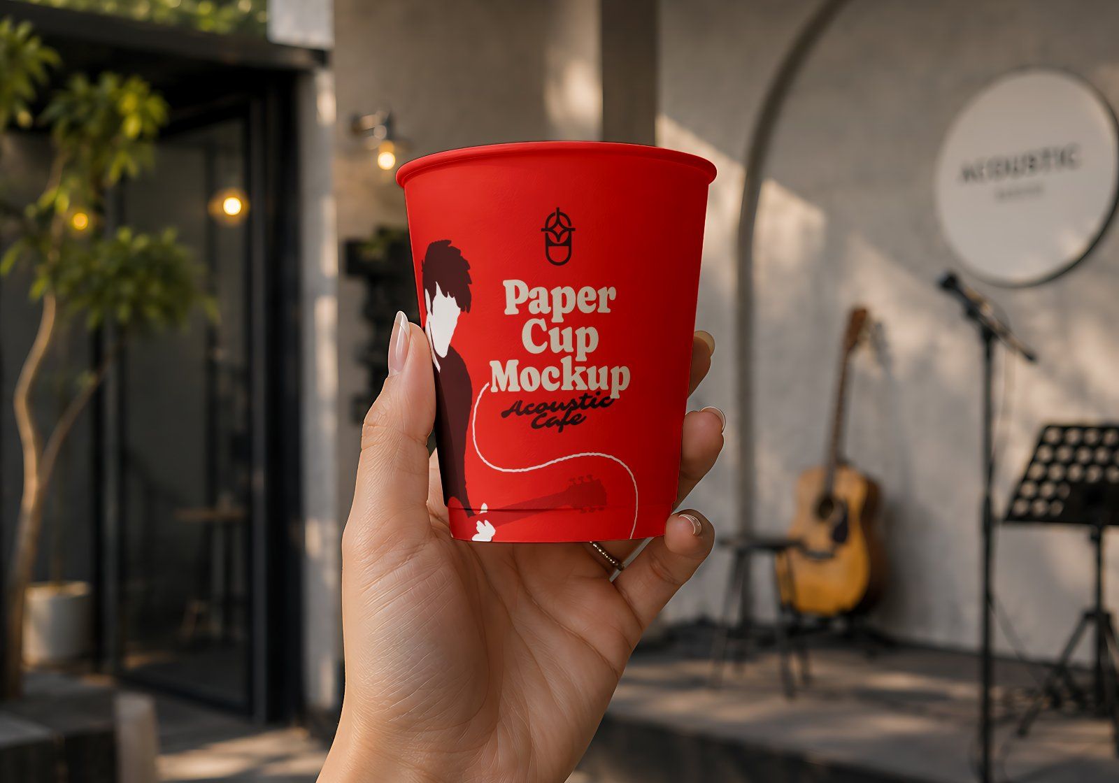 Premium Live Music Cafe Branding Mockup Bundle – 15 Aesthetic PSD Scenes for Coffee Shop & Acoustic — image 8