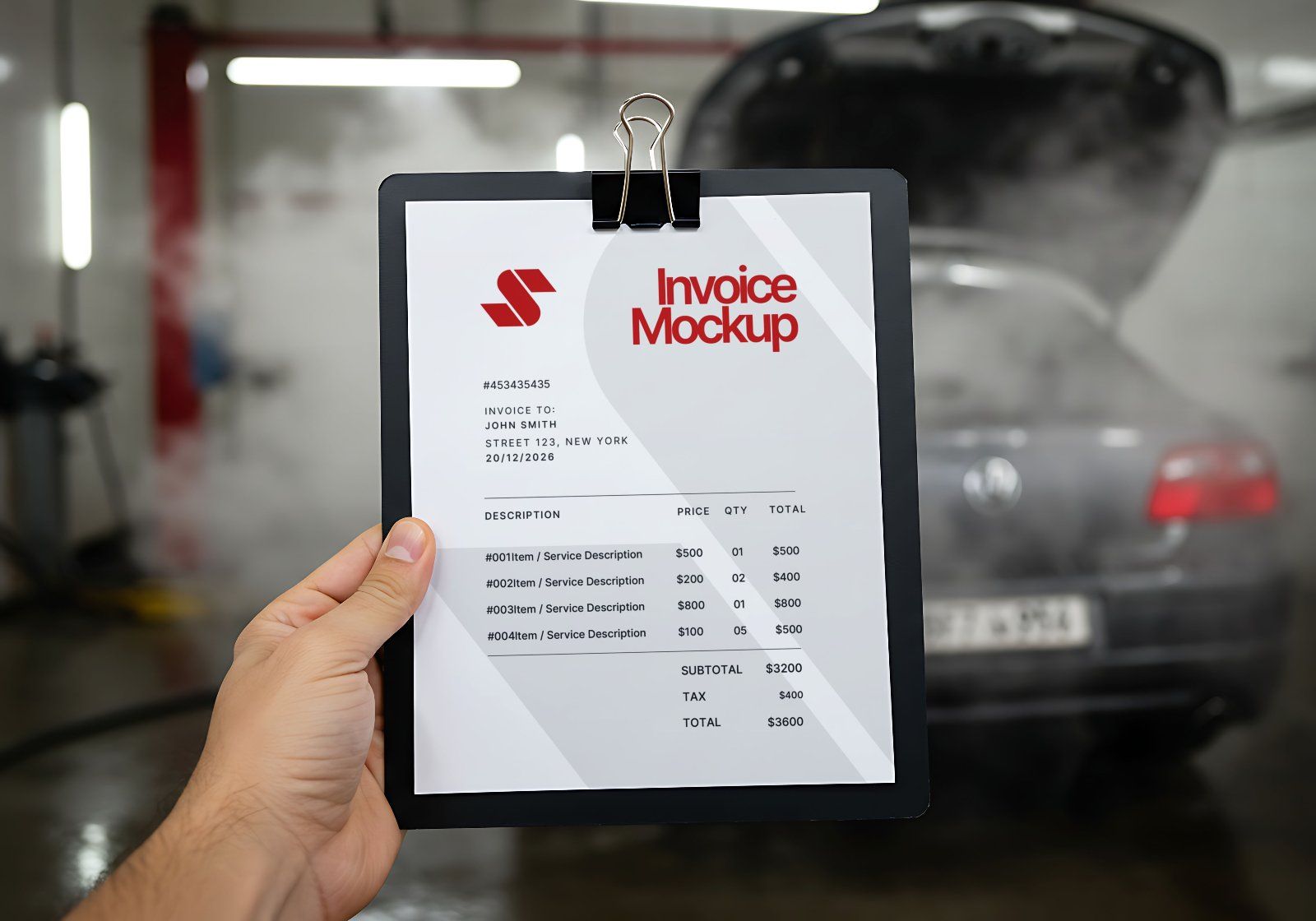 16 Workshop & Car Wash Mockups – PSD Toolbox, Flyer, Uniform, Door, and Product Label Kit — image 4