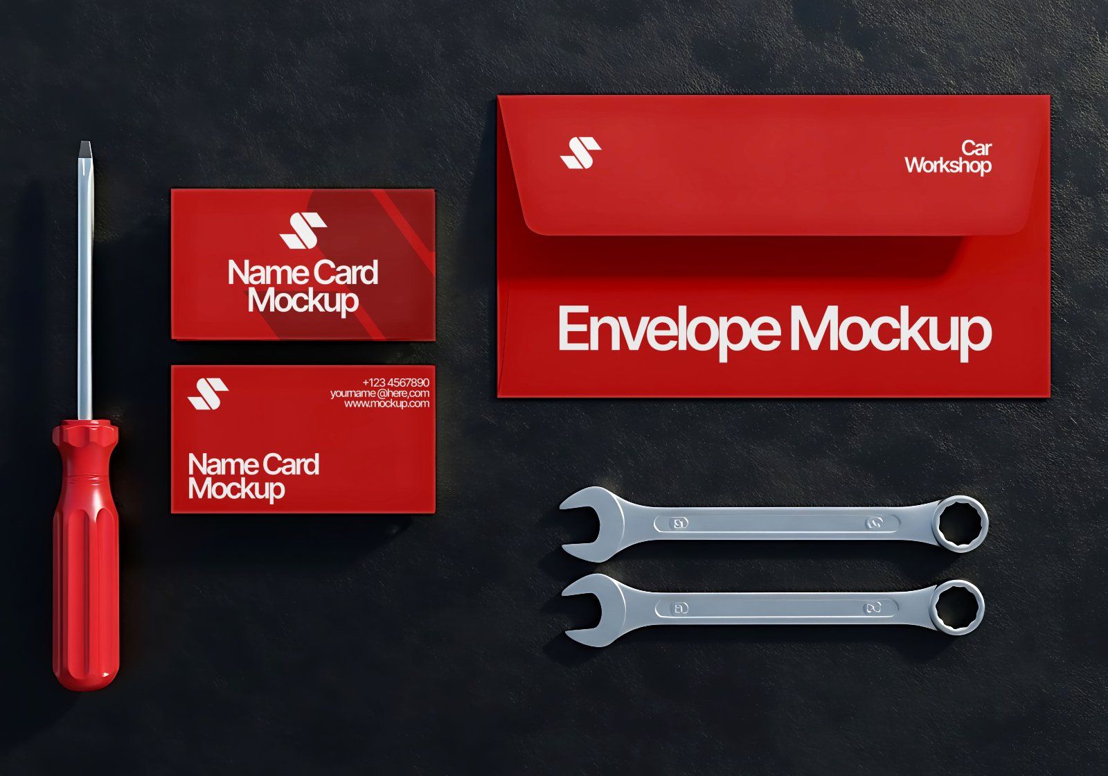 16 Workshop & Car Wash Mockups – PSD Toolbox, Flyer, Uniform, Door, and Product Label Kit — image 8