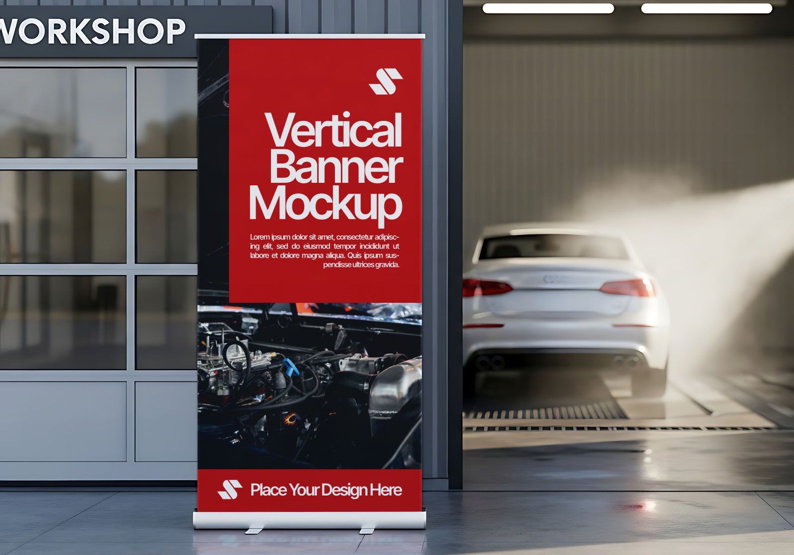 16 Workshop & Car Wash Mockups – PSD Toolbox, Flyer, Uniform, Door, and Product Label Kit — image 9