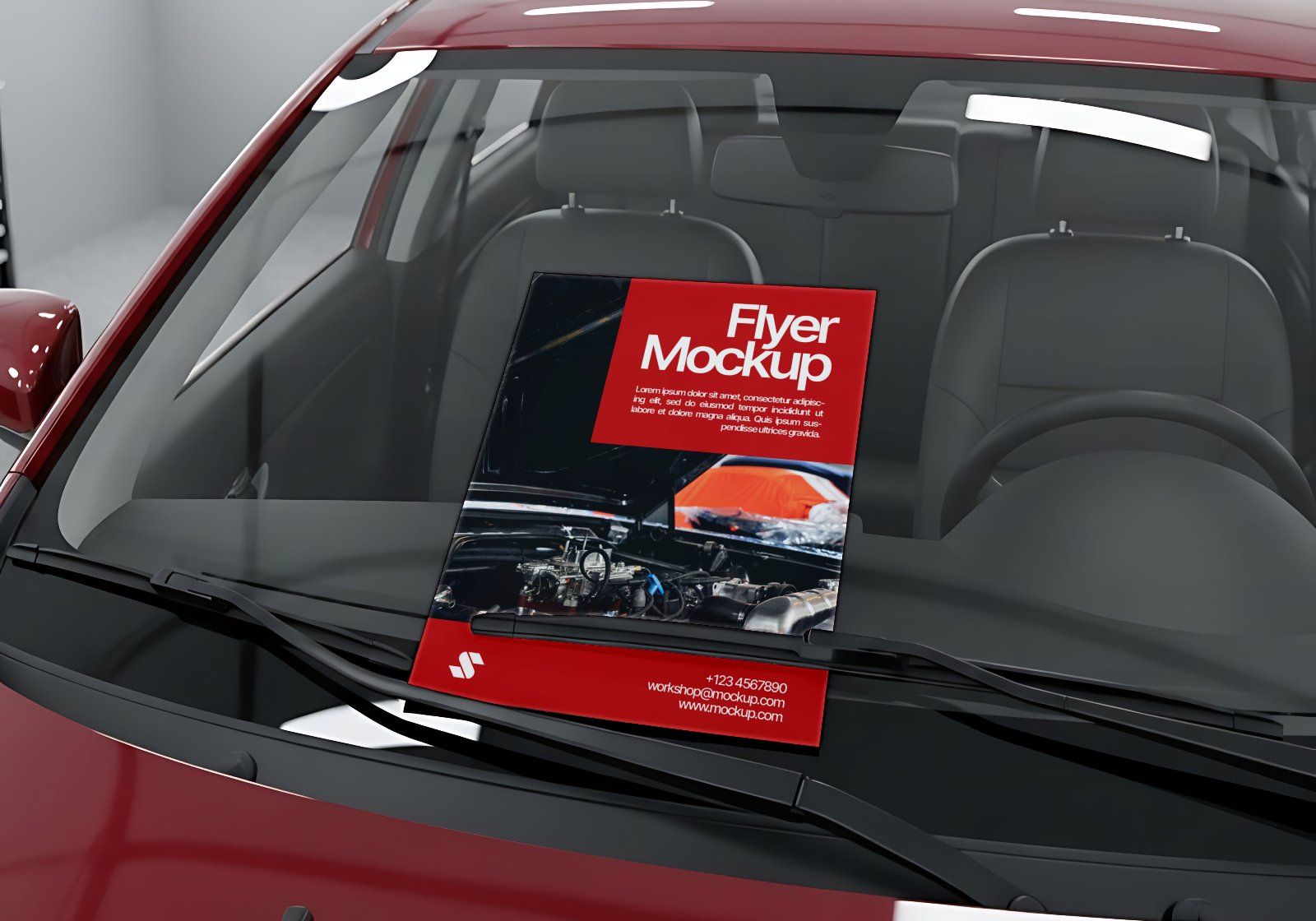 16 Workshop & Car Wash Mockups – PSD Toolbox, Flyer, Uniform, Door, and Product Label Kit — image 11