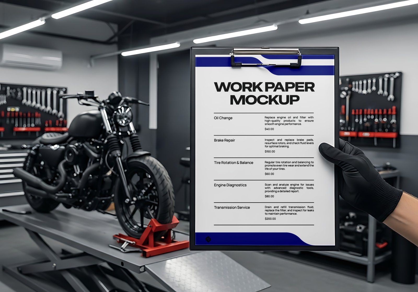 15 Repair Shop Mockup Bundle Mechanic Branding Kit Workshop — image 6