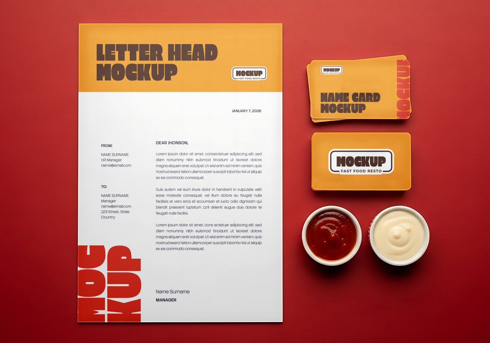 Fast Food Restaurant Mockup Set for Pizza & Fried Chicken Branding. — image 11