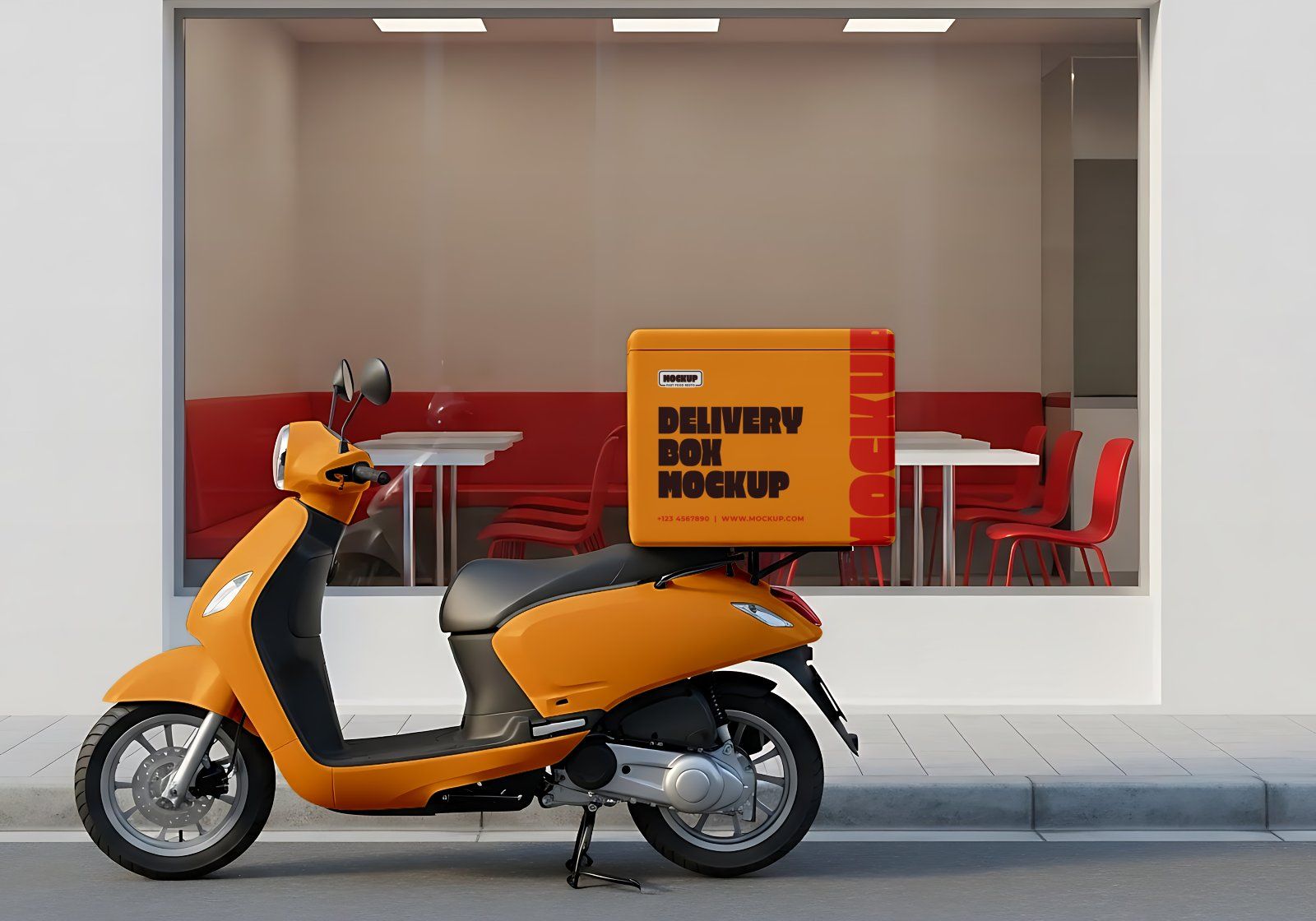 Fast Food Restaurant Mockup Set for Pizza & Fried Chicken Branding. — image 9