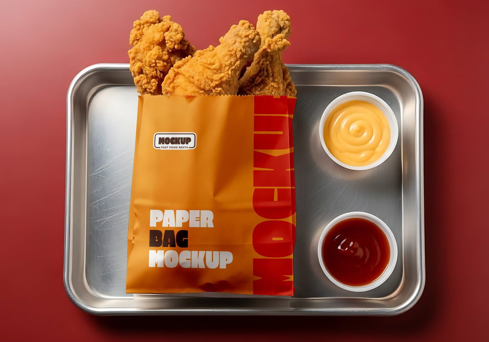 Fast Food Restaurant Mockup Set for Pizza & Fried Chicken Branding. — image 7