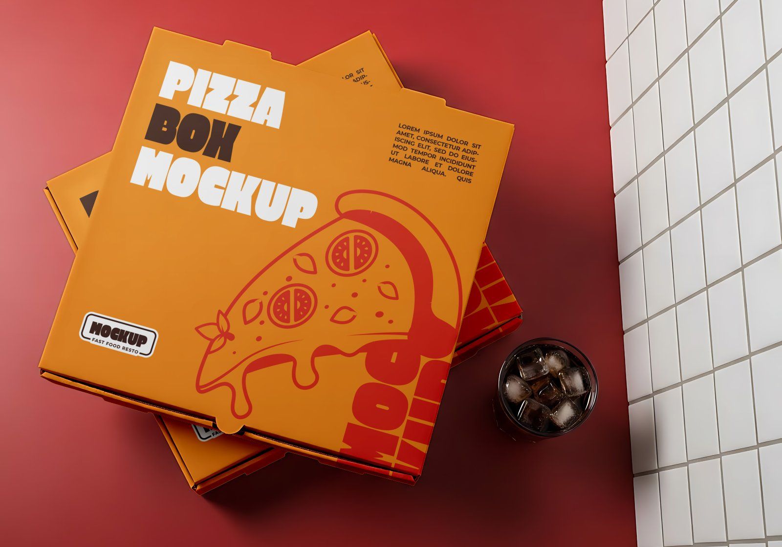 Fast Food Restaurant Mockup Set for Pizza & Fried Chicken Branding. — image 6