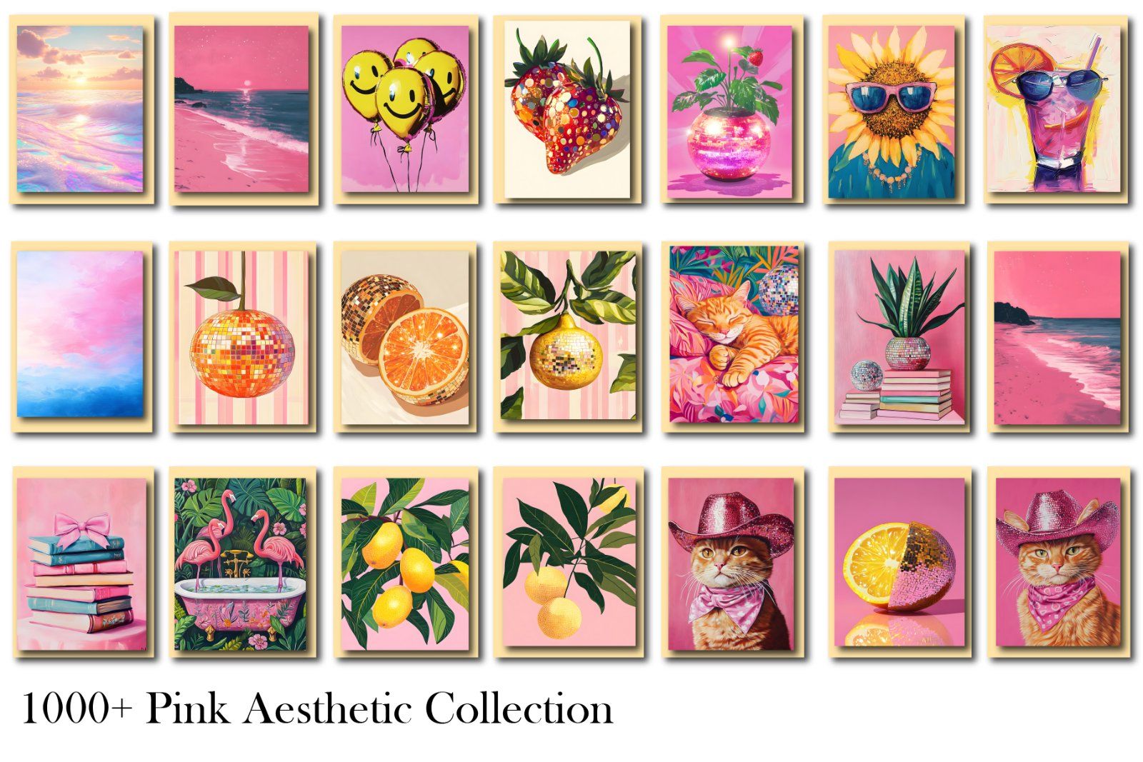Pink Aesthetic Wall Art  Entire Shop Sale, Bundle Wall Art, Aesthetic wall posters, Pink Wall Art, D — image 4