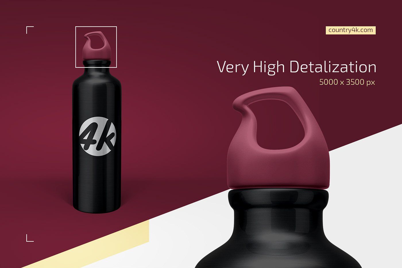 Aluminum Water Bottle Mockup Set — image 2