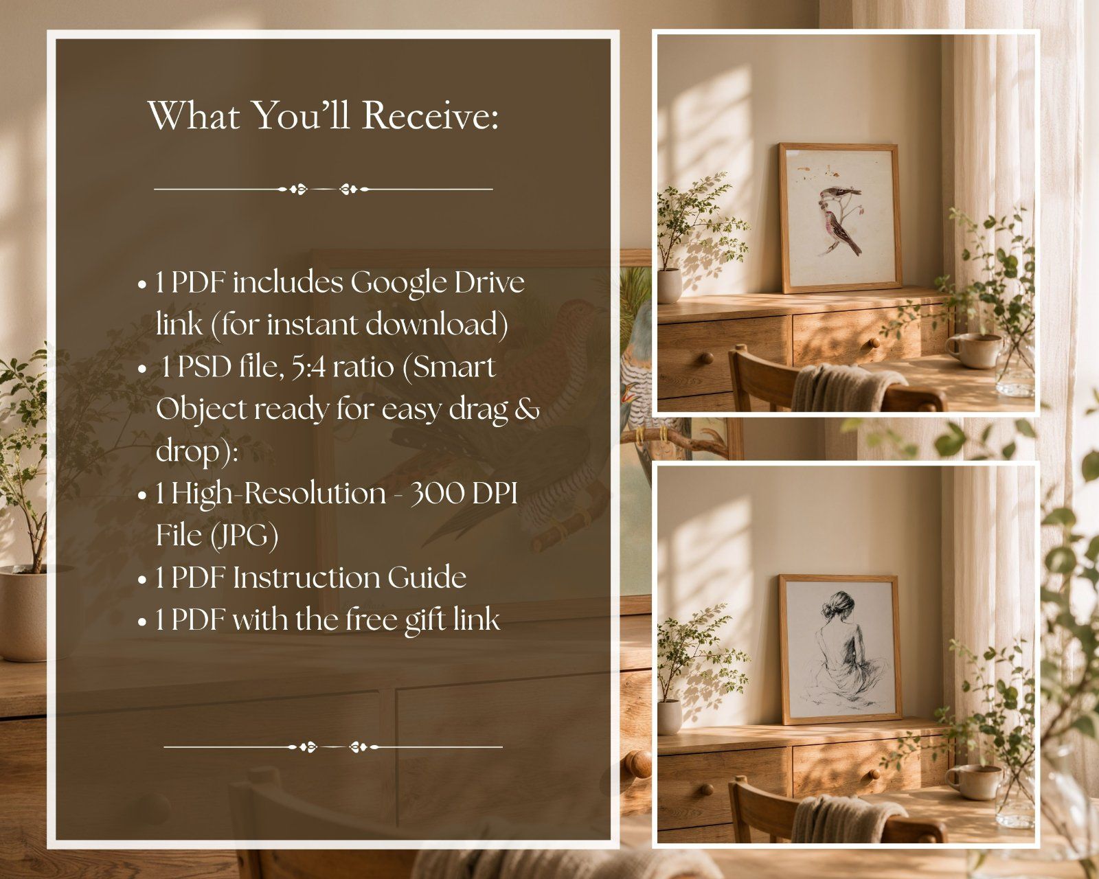 Rustic Oak Wooden Frame Mockup Bundle PSD | 4x5, 5x4 Ratio | Vertical & Horizontal | — image 2