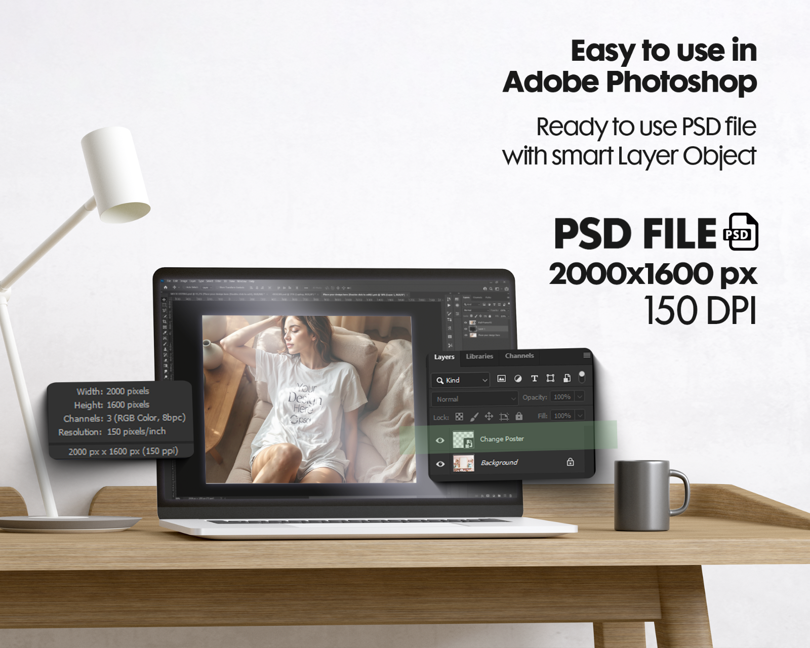 100 T-Shirt Mockup PSD Bundle – Gildan 64000 & Bella Canvas 3001 for Print on Demand — image 2