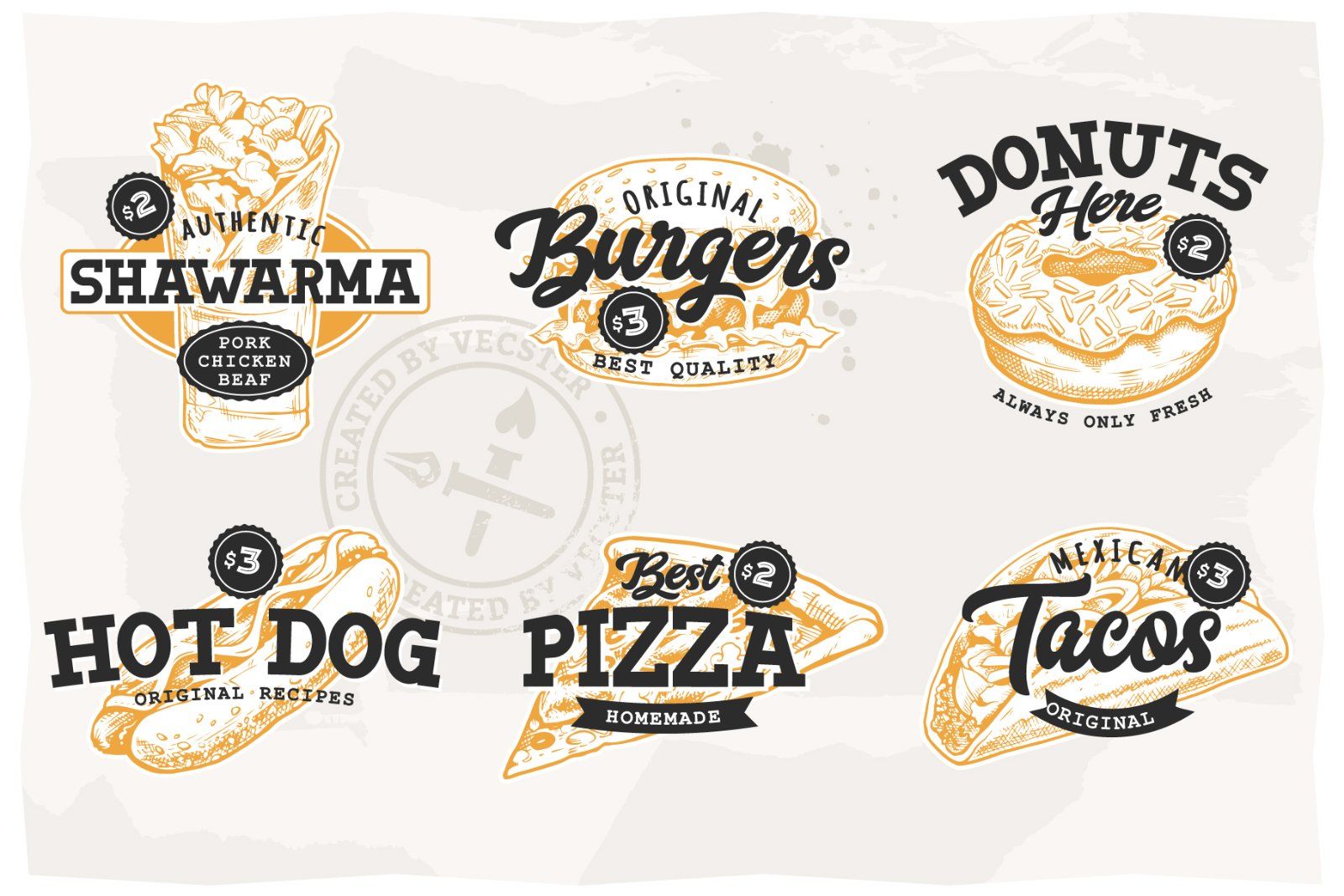 Street Food Retro Emblems — image 2