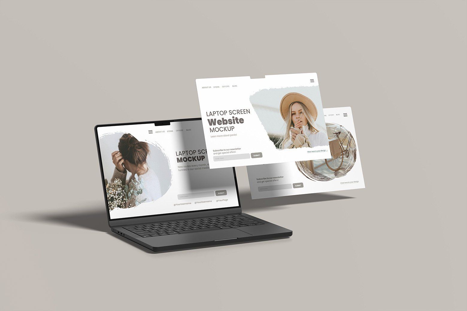 Laptop Screen Website Mockup — image 3