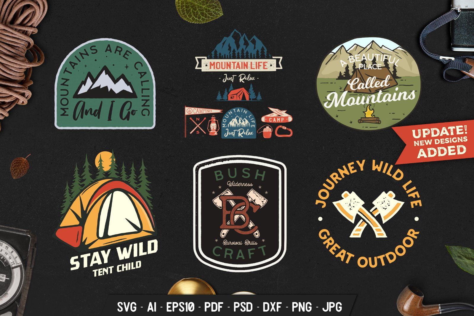 Retro Camp Badges / Stickers Vol.1 — image 3