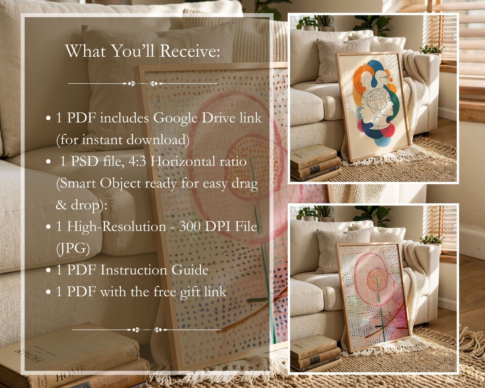 Vertical frame glass reflection Mockup, 3x4 ratio editable PSD — image 2