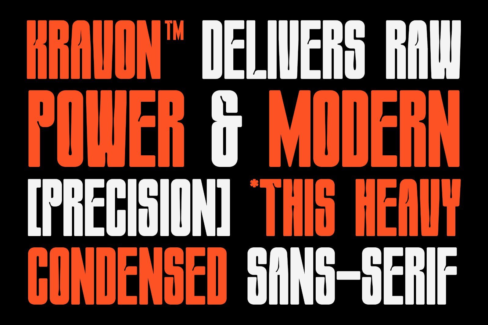 Kravon Condensed – Bold Corporate Display Sans Serif Typeface — image 2