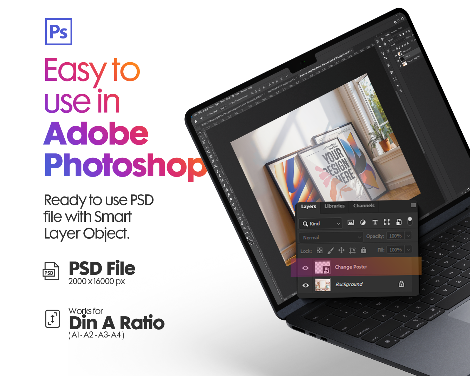 700 Frame Mockup Mega Bundle: Wall Art & Poster Display (PSD Digital Download) — image 2