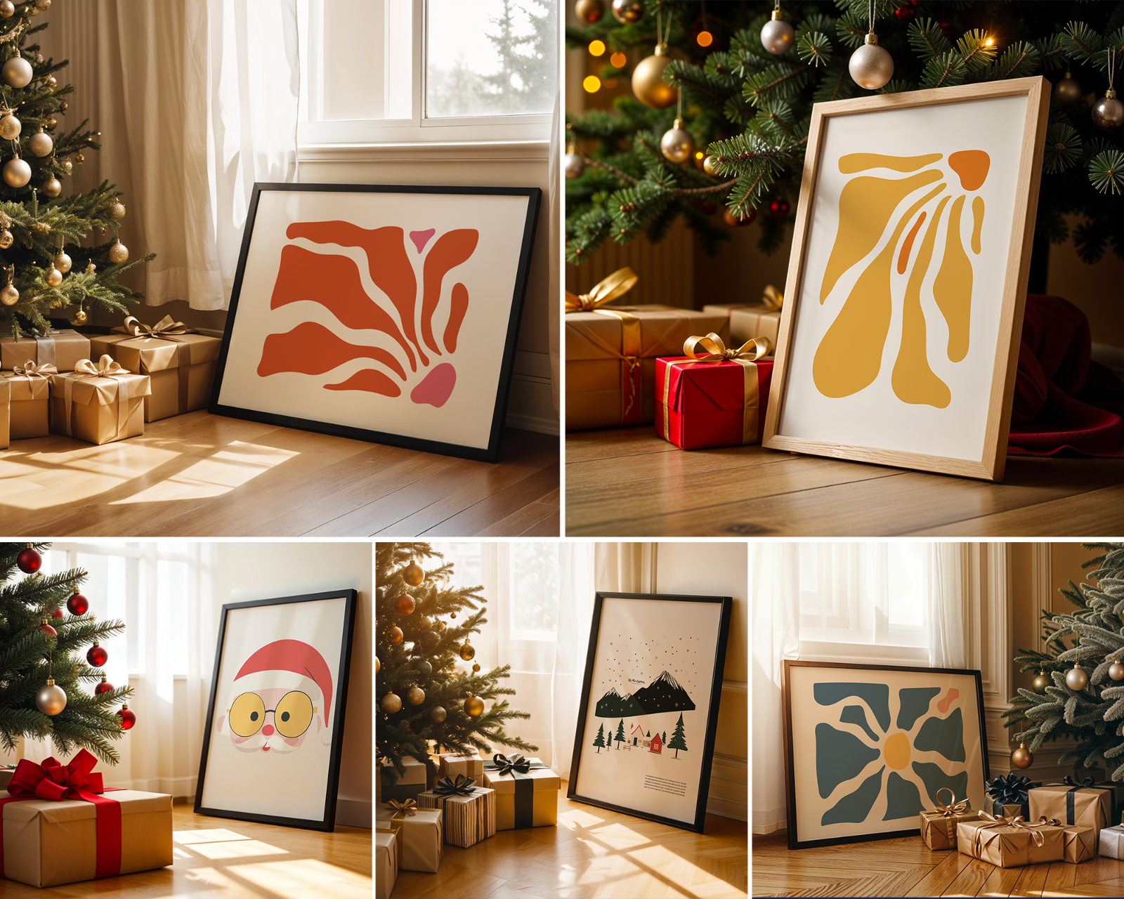 40 Christmas Frame Mockup Bundle: Poster & Art Presentation (PSD) — image 2