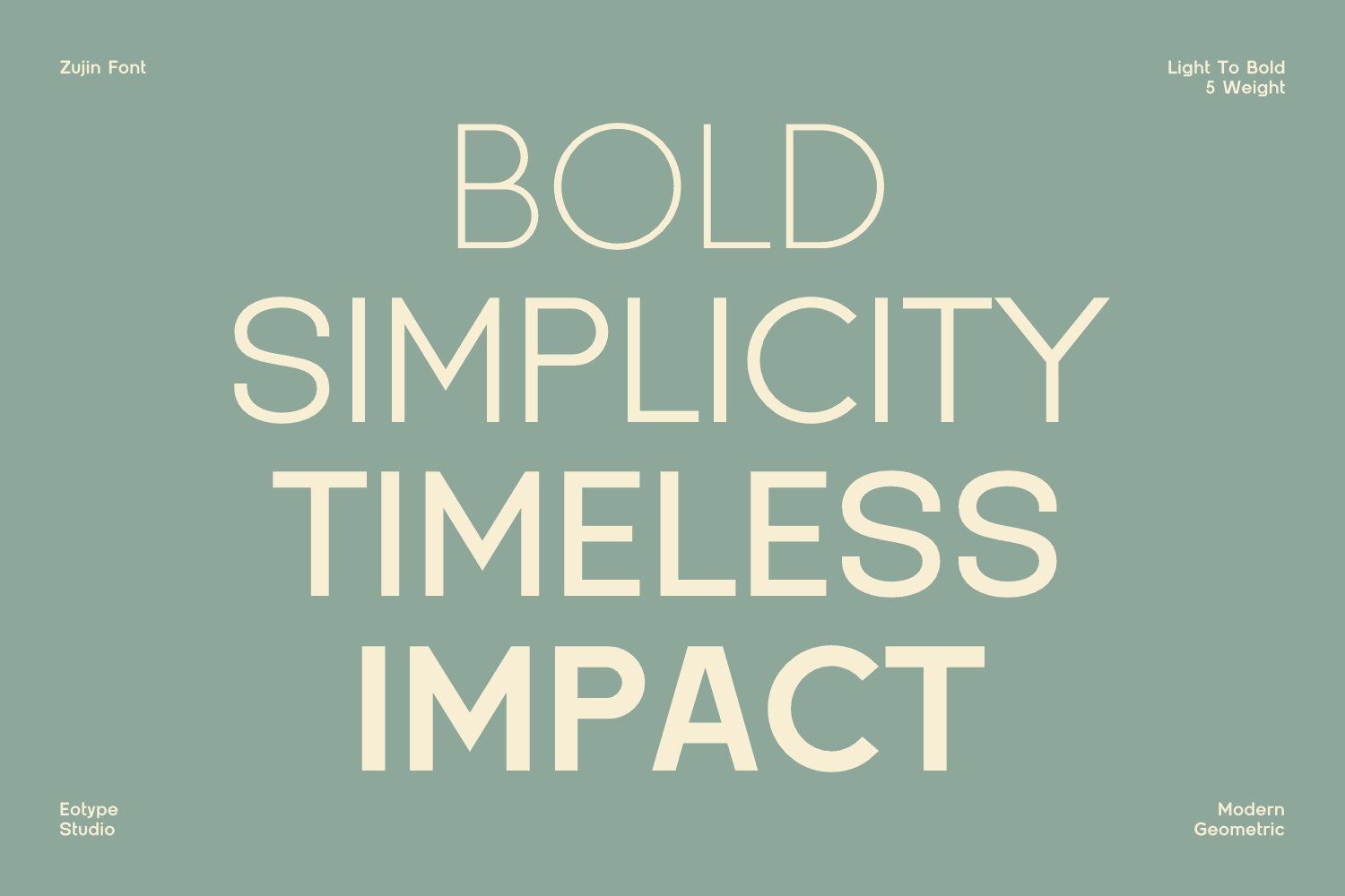 Zujin Five Weights Font — image 2