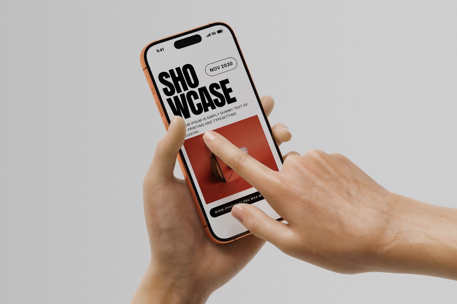 iPhone 17 Pro Mockup Holding — image 2