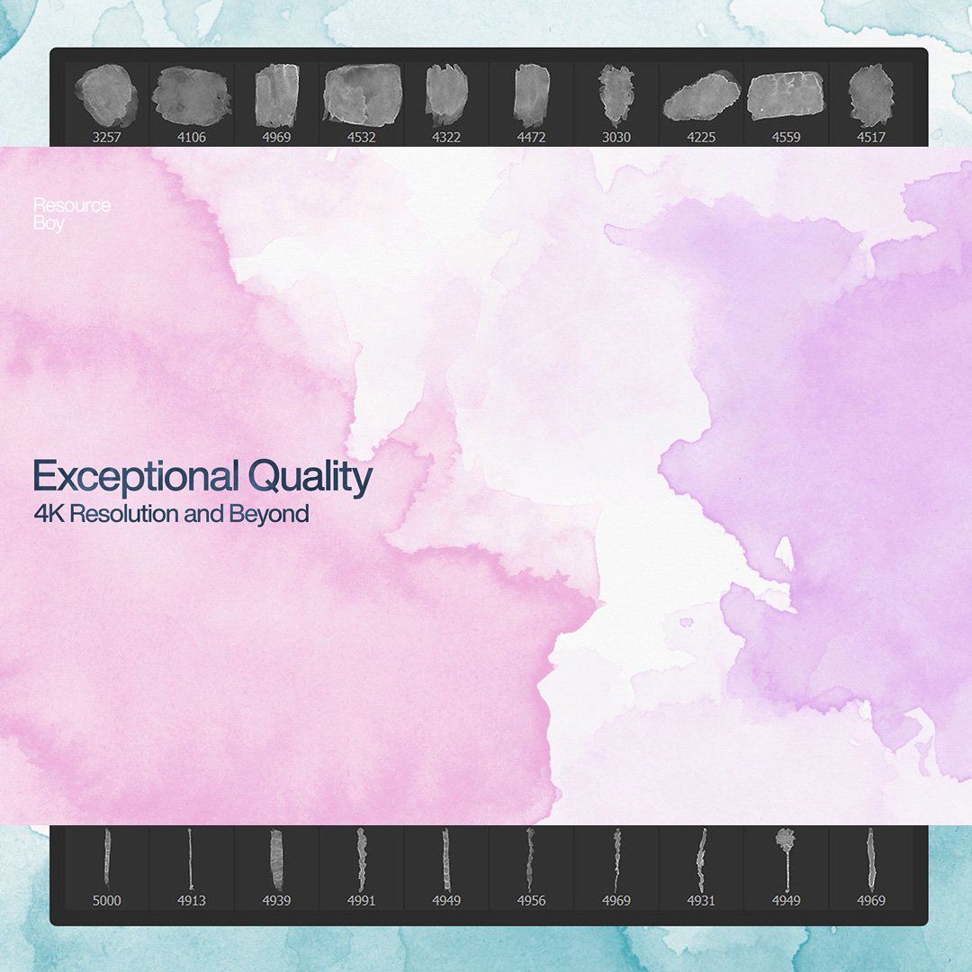 100 Realistic Watercolor Photoshop Brushes - Watercolor Brushes Download - Watercolor Photoshop — image 2