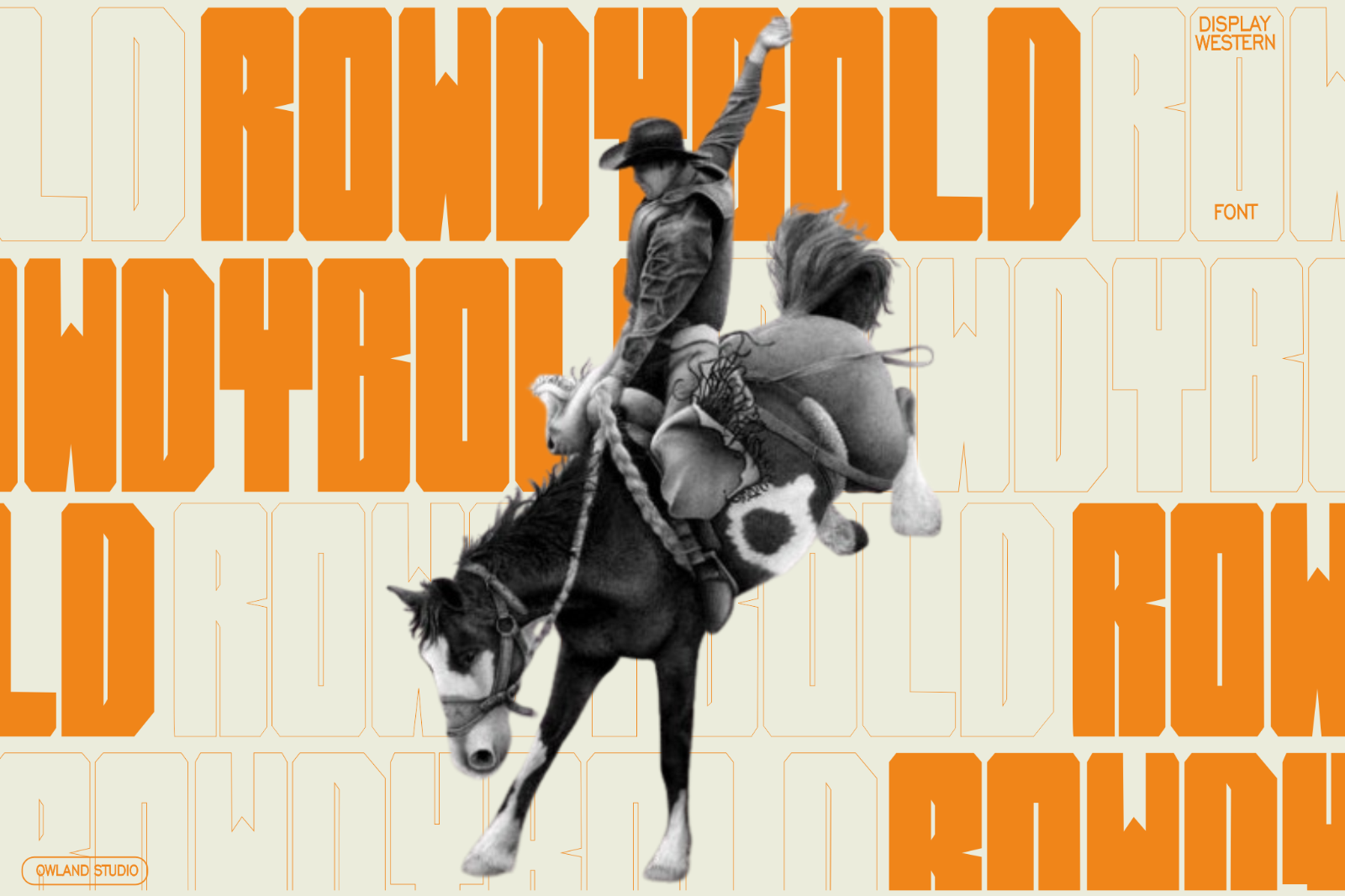 ROWDY BOLD - WESTERN FONT — image 2