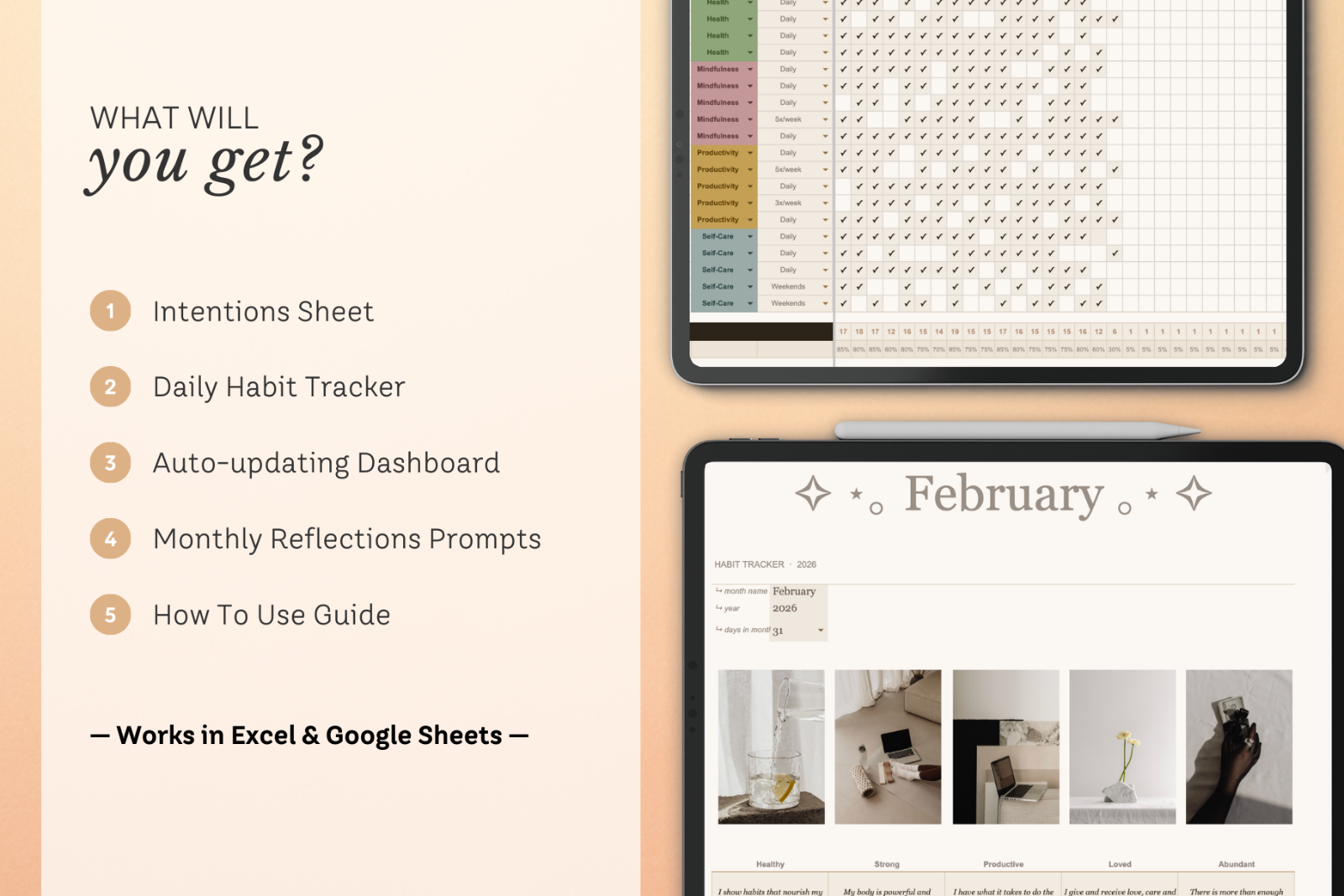 Simple Habit Tracker | Google Sheets — image 2