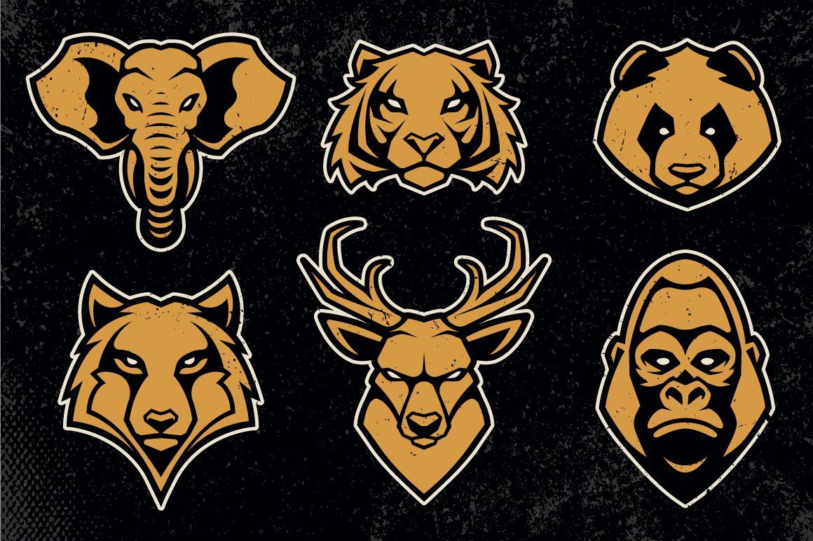 Animals Mascot Icons Vector Set — image 2