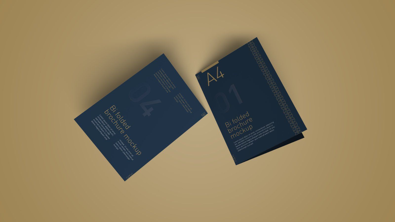 A4 Bi-Fold Brochure Mockup – 5 PSD Bundle Files, Folded Flyer & Print Branding Mockup — image 6