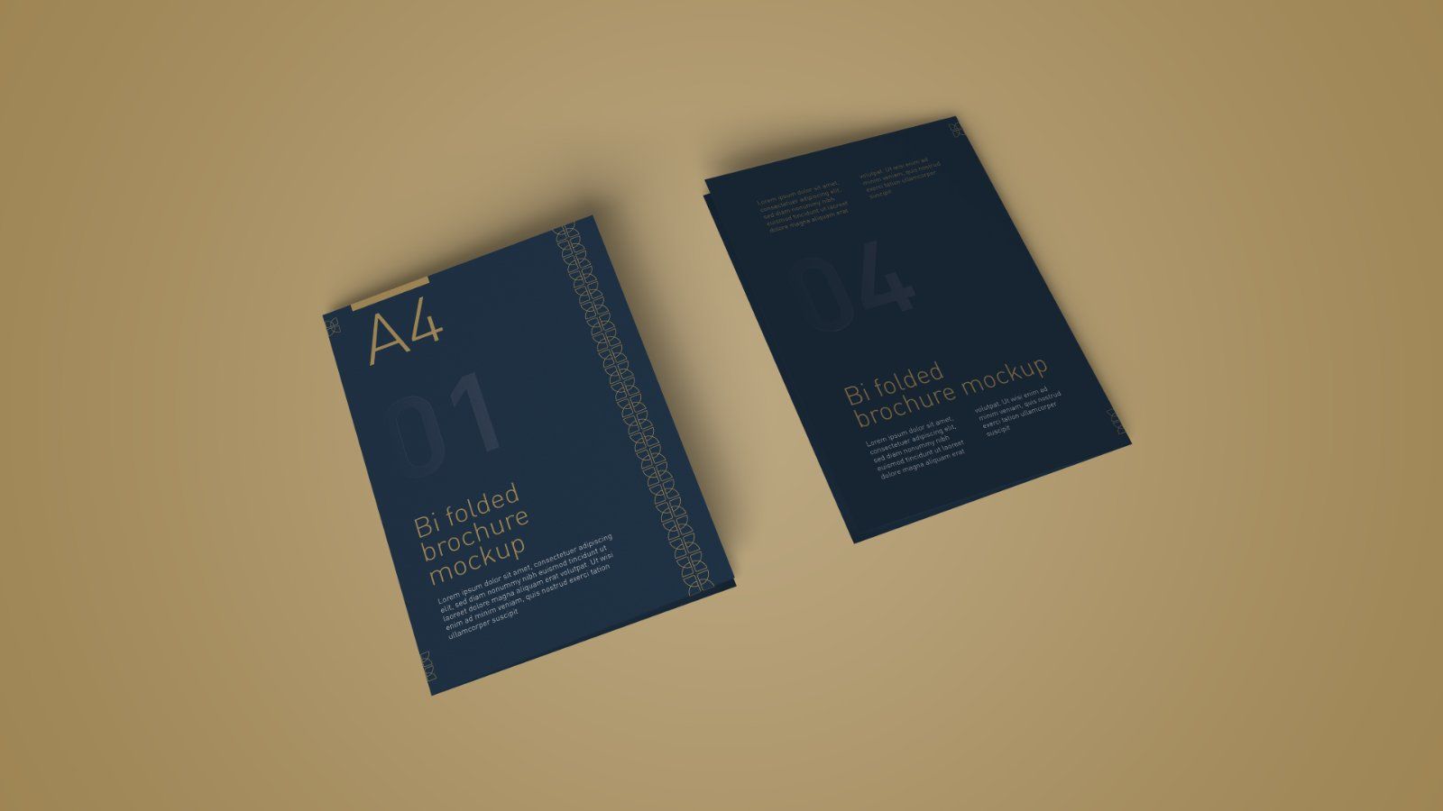 A4 Bi-Fold Brochure Mockup – 5 PSD Files, Folded Flyer & Print Branding Mockup — image 5