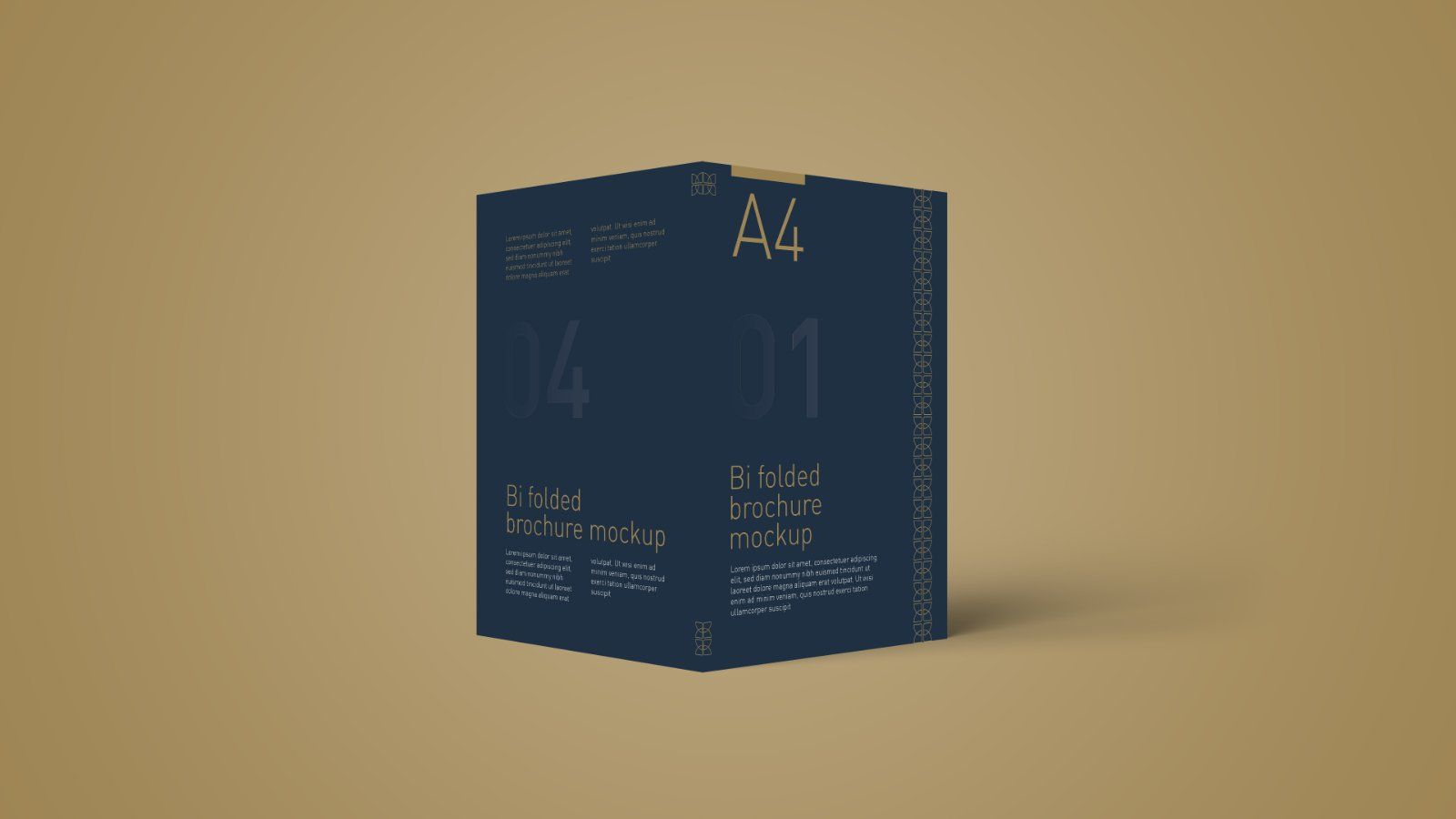 A4 Bi-Fold Brochure Mockup – 5 PSD Bundle Files, Folded Flyer & Print Branding Mockup — image 4