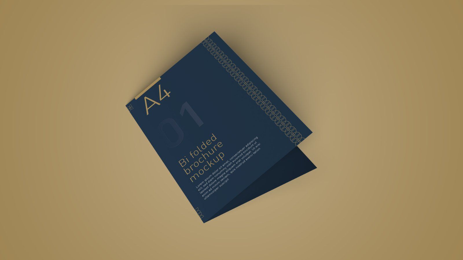 A4 Bi-Fold Brochure Mockup – 5 PSD Bundle Files, Folded Flyer & Print Branding Mockup — image 5