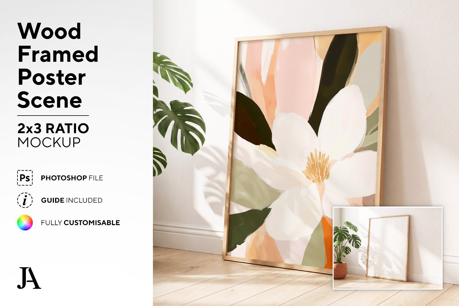 Wood Framed Poster | 2x3 Ratio PSD — image 2