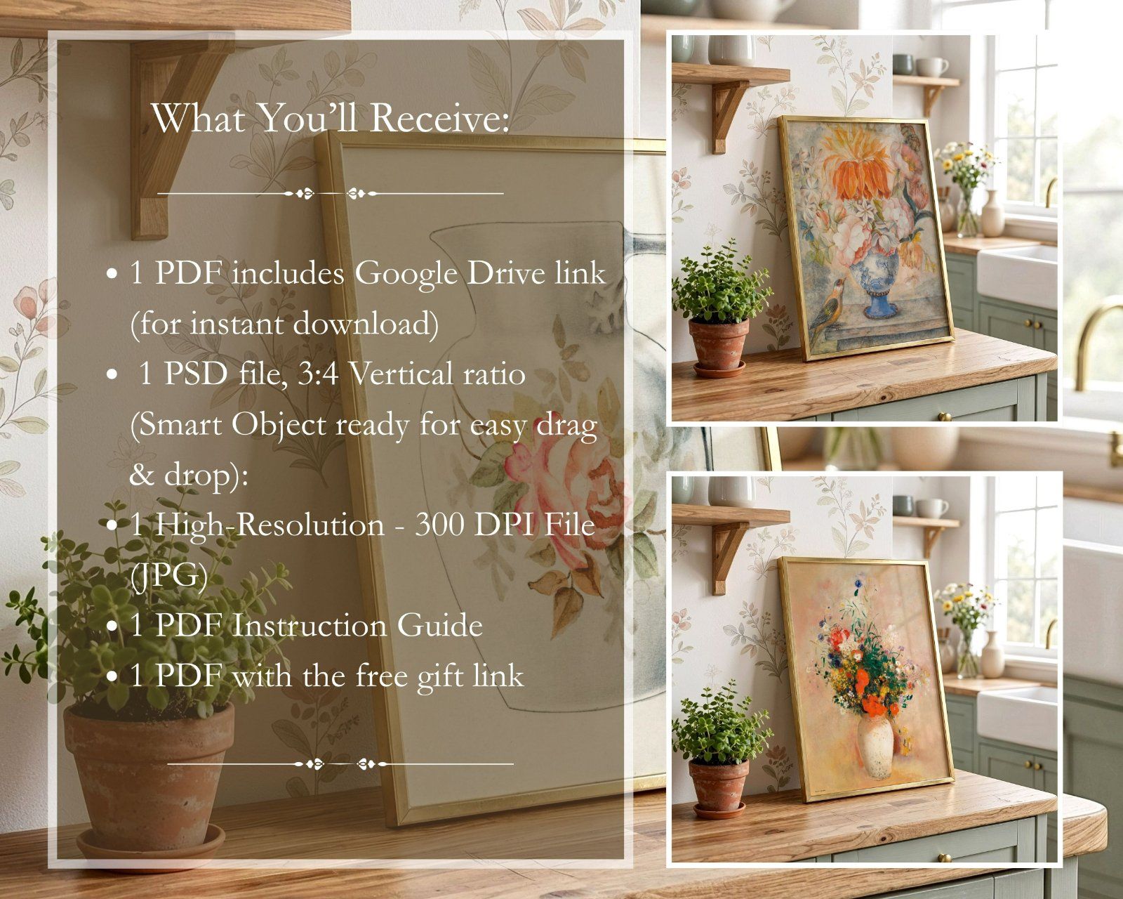 Kitchen Countertop glass reflection Frame Mockup — image 2