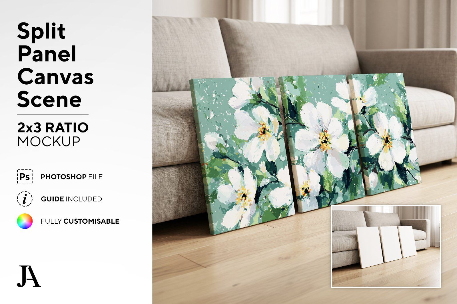 Split Panel Canvas | 2x3 Ratios PSD — image 2