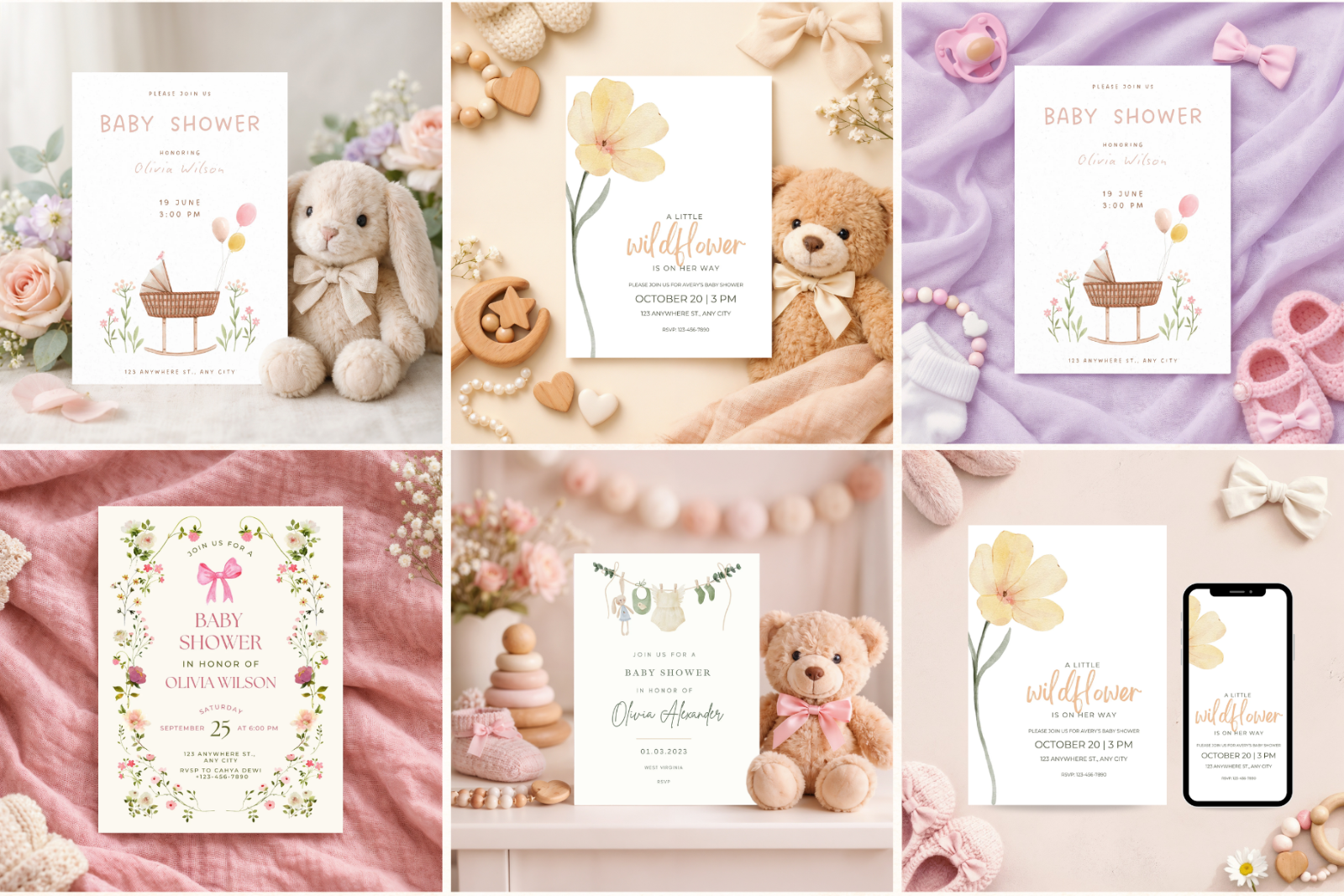 Baby Shower Invitation Canva Mockups — image 2