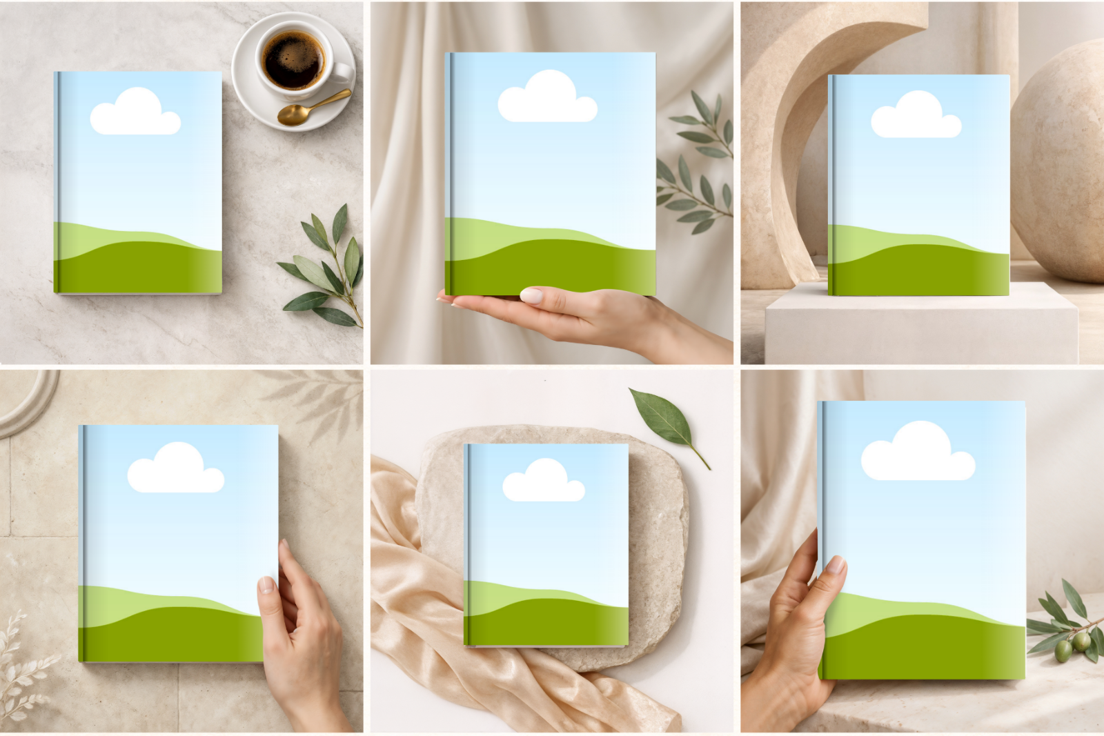 40 Editorial Book Cover Mockups for Canva — image 2