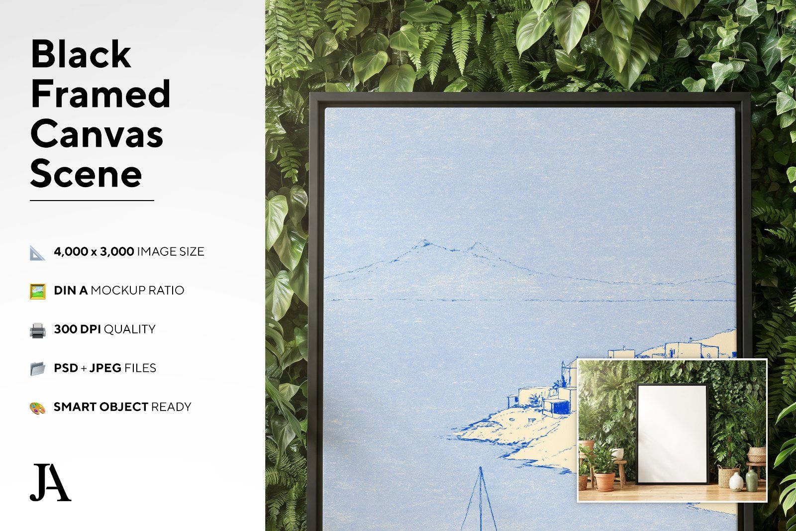 Black Framed Canvas | DIN A PSD — image 3