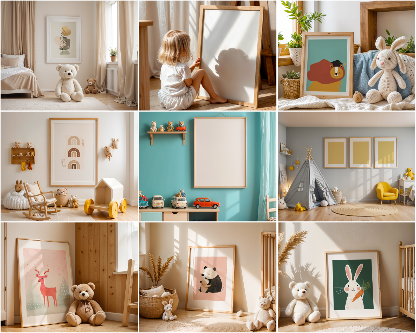 Nursery Frame Mockup Bundle: 30 PSD Files, Wall Art Mockups (Digital Download) — image 3
