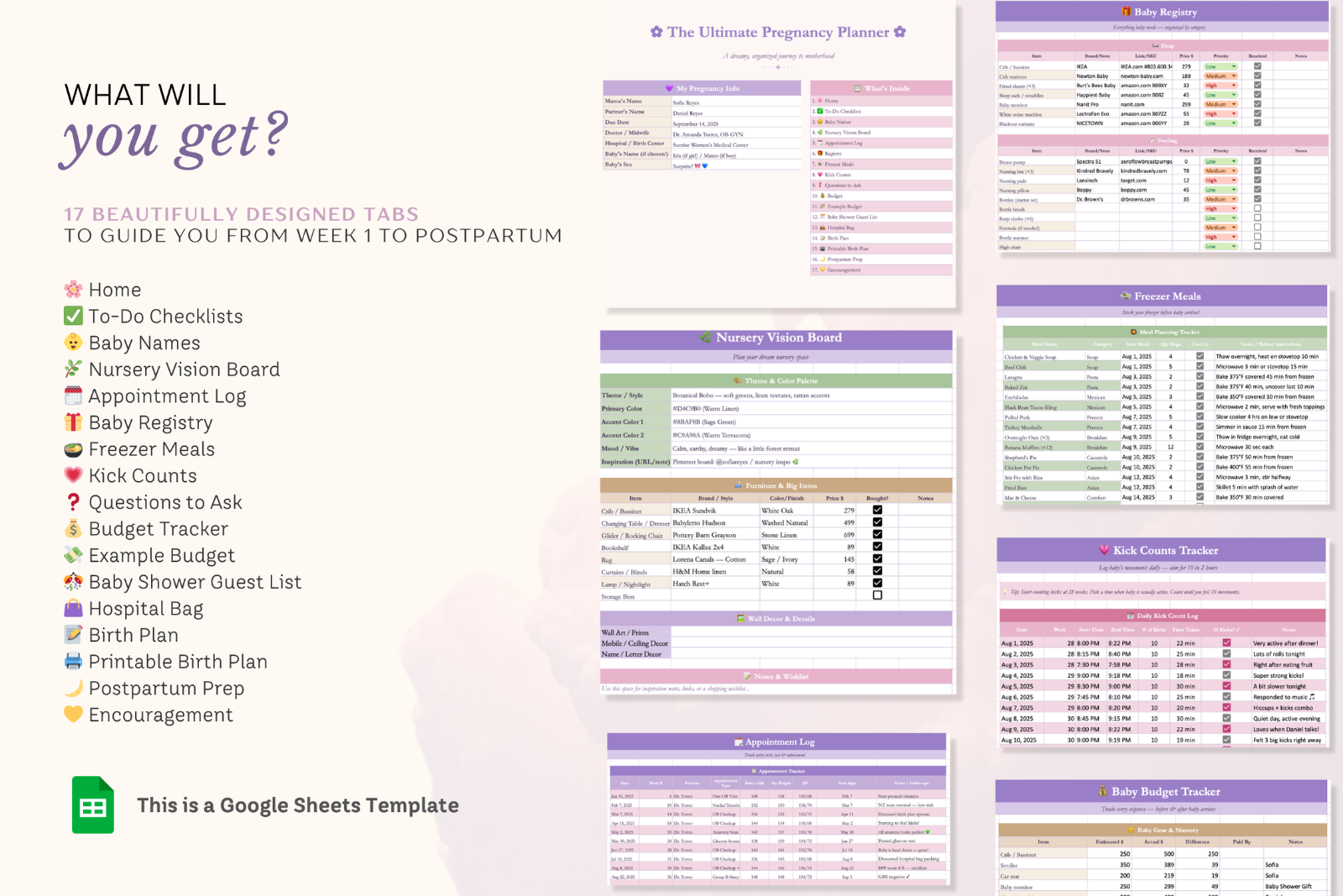 Pregnancy Planner Excel Spreadsheet — image 2