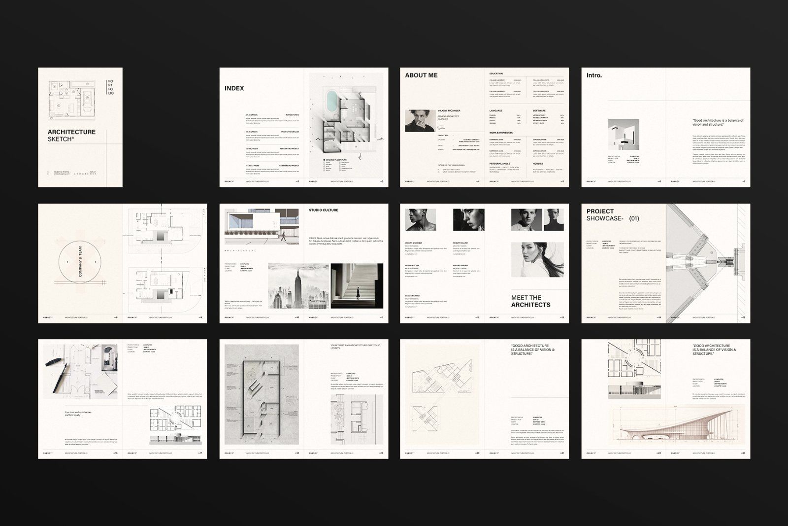 Architecture Sketch Design Portfolio Template — image 21