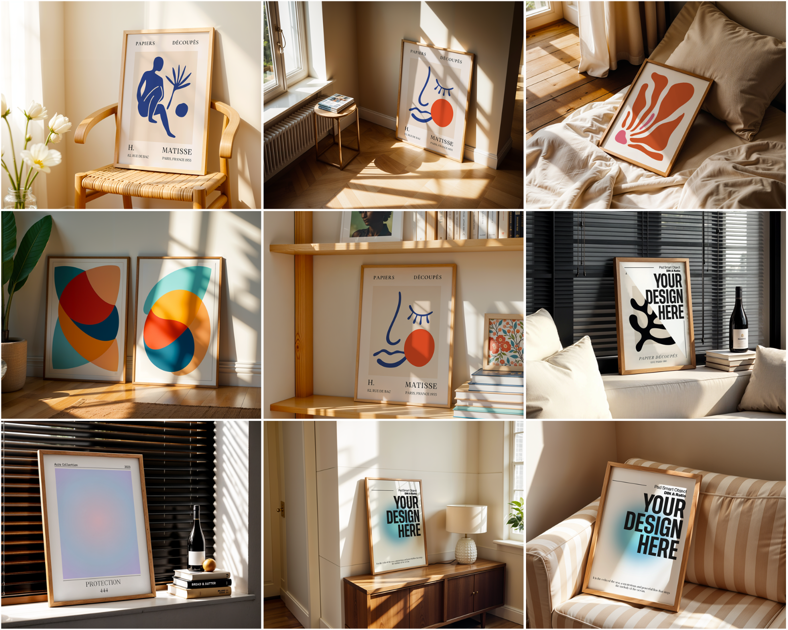150 Poster Frame Mockup PSD Bundle, Wall Art Display , Din A Ratio — image 20