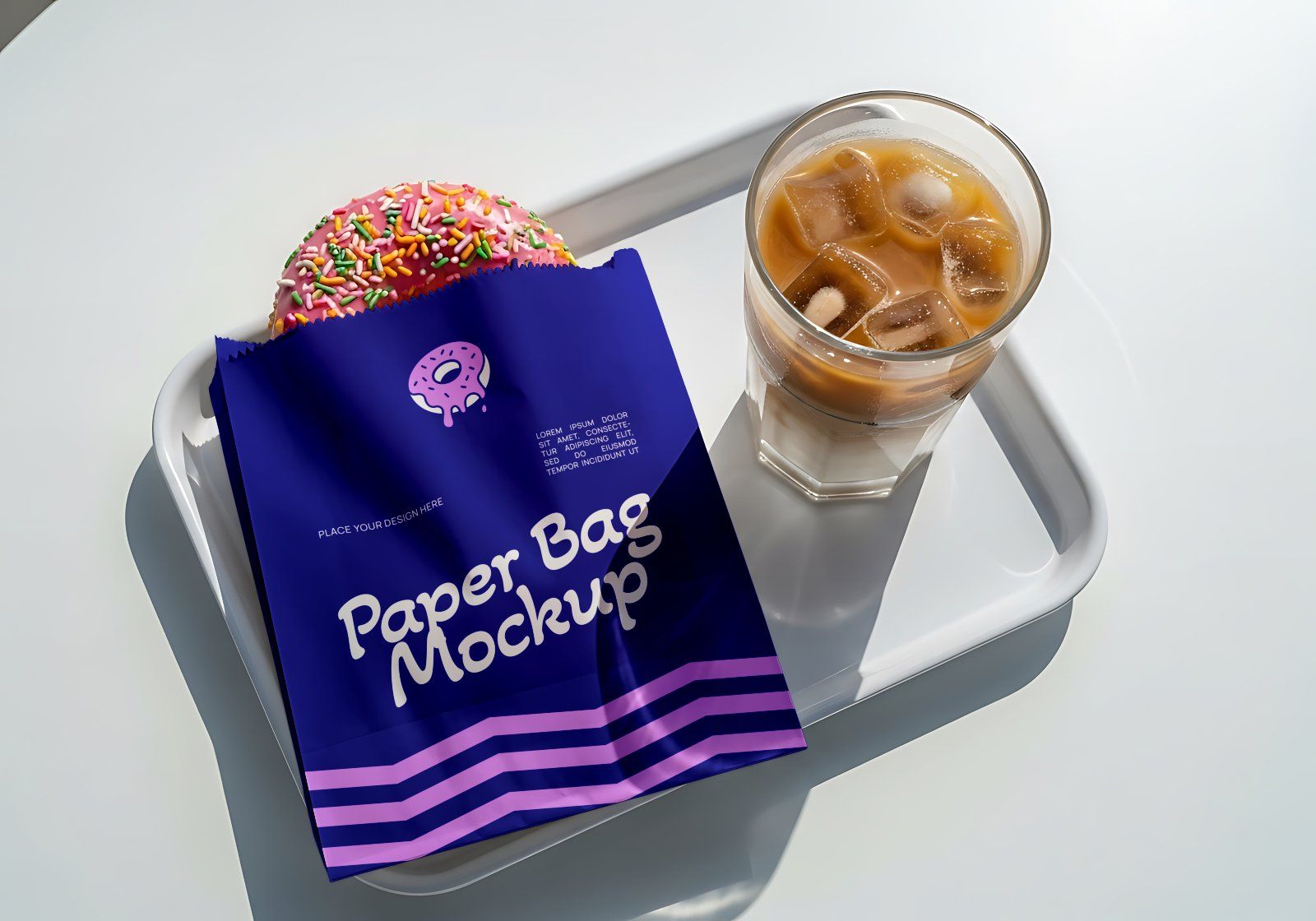 Premium Branding Blue Donut Store Mockup — image 2