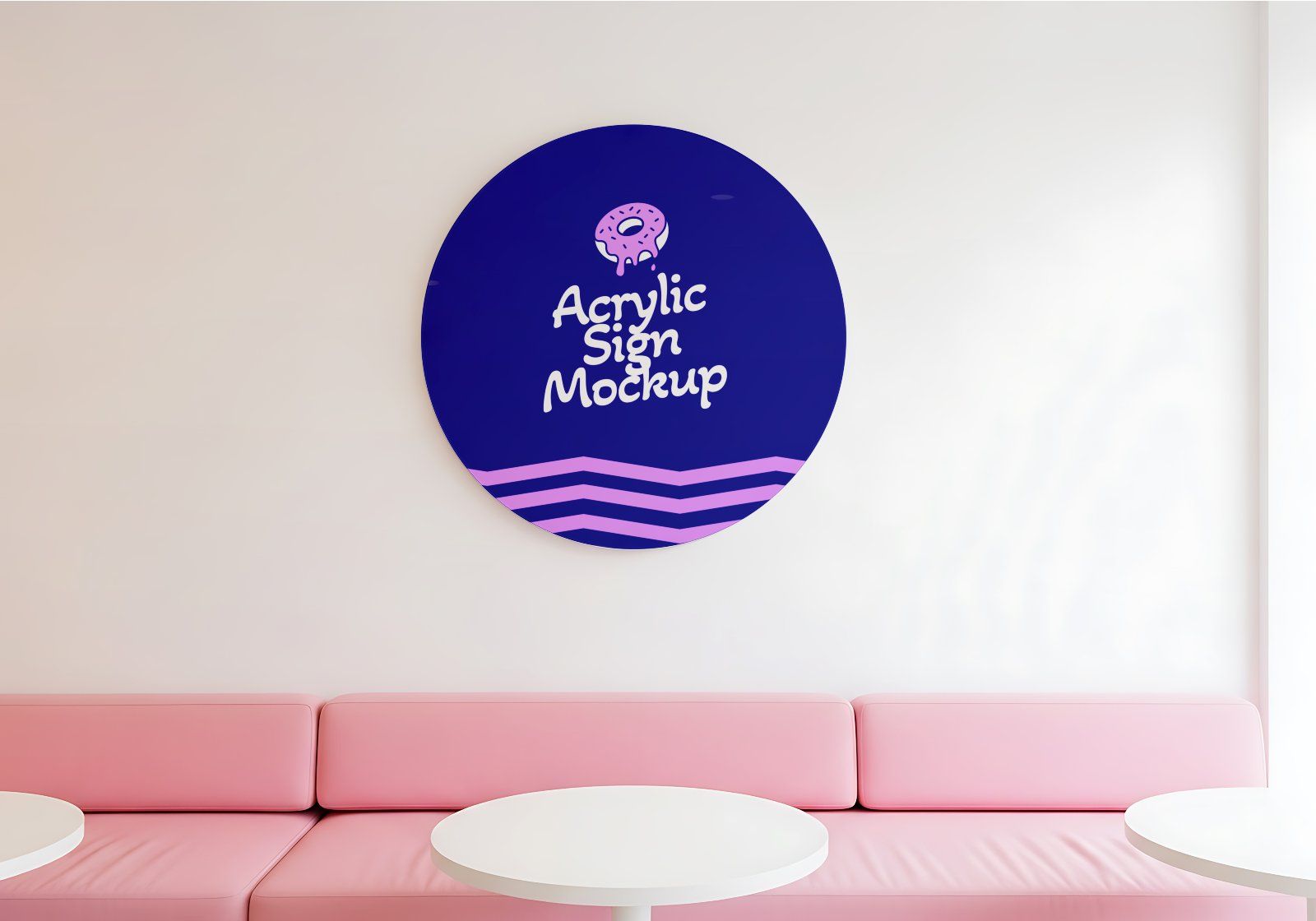 Premium Branding Blue Donut Store Mockup — image 4