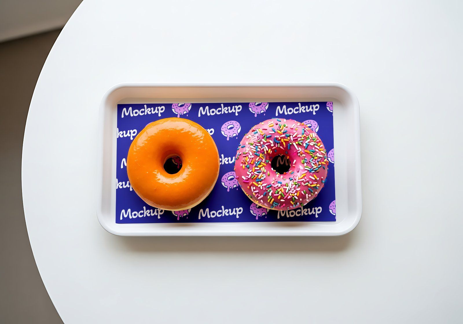 Premium Branding Blue Donut Store Mockup — image 6