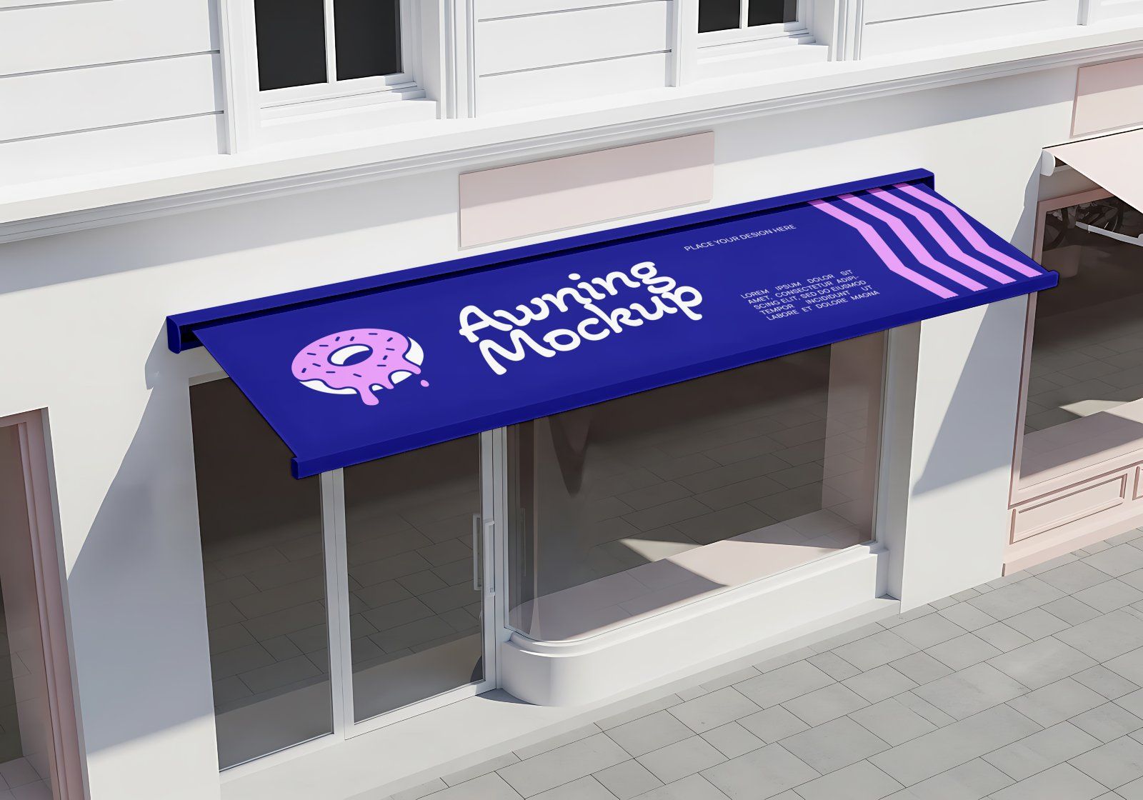 Premium Branding Blue Donut Store Mockup — image 10