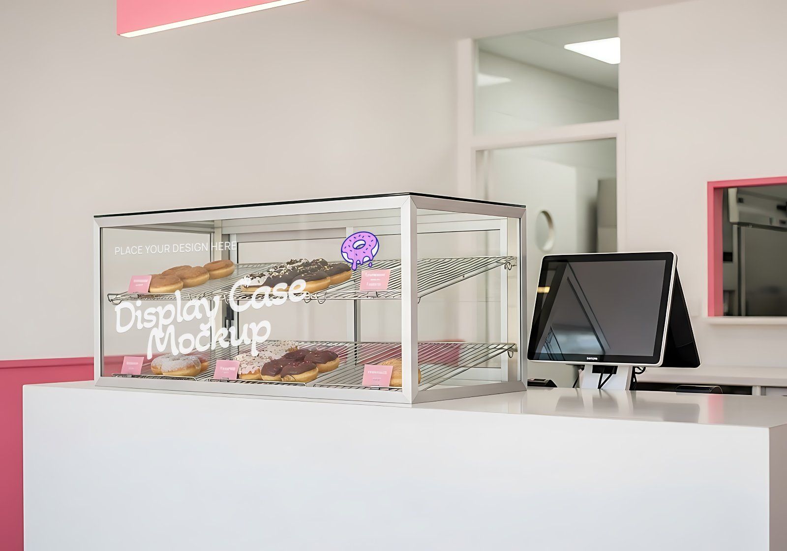 Premium Branding Blue Donut Store Mockup — image 14